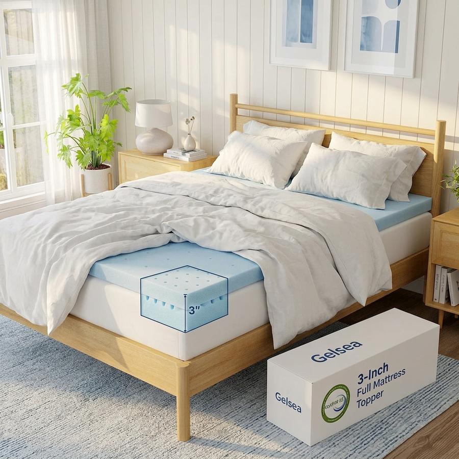 Gelsea 3 inch mattress topper on existing bed