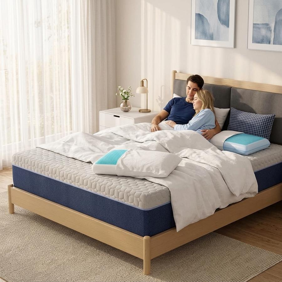 Gelsea 12 inch King mattress and pillow bundle